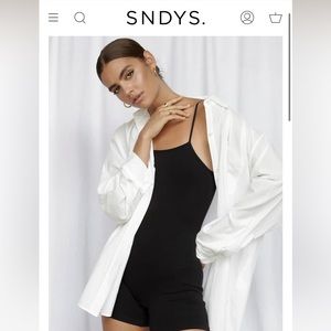 Sunday's The Label Heather Shirt White NWT